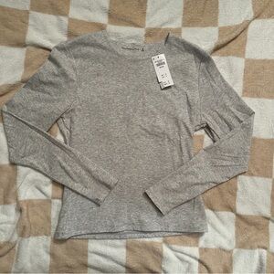 Abercrombie & Fitch Double-Lined Long-Sleeve Baby Tee